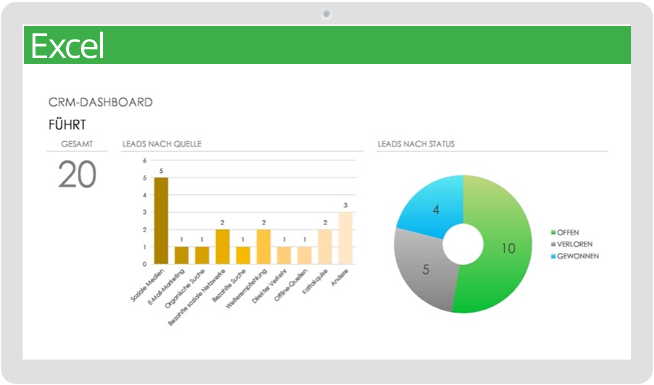 CRM-Tabellenvorlage für Excel