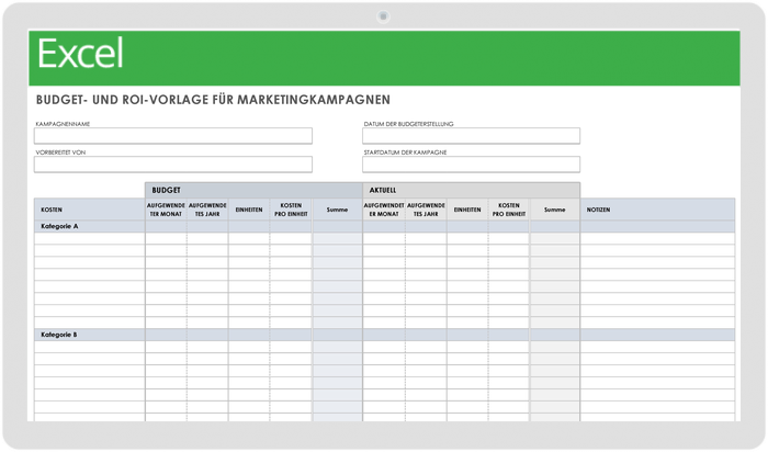 Marketing Campaign Budget and ROI 49485 - DE