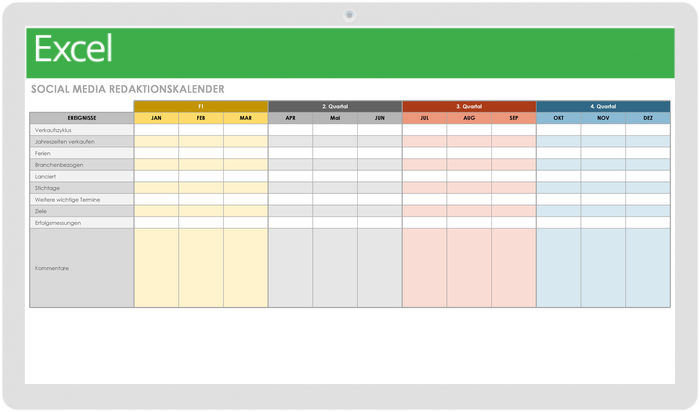 Social Media Editorial Calendar 49543 - DE